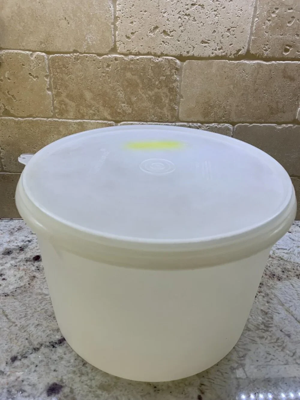 Vintage Tupperware round stacking canister set 1970's